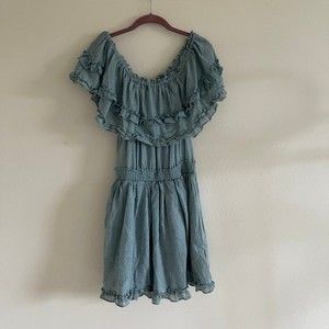 TALULAH womens off the shoulder dress size large blue